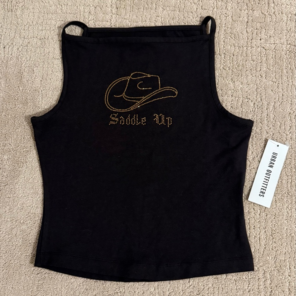 Urban Outfitters ECOTE “Saddle Up” Rhinestone Baby Tank